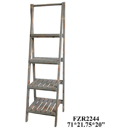 Sutton 4 Tier Grey Distressed Wood Angled Et